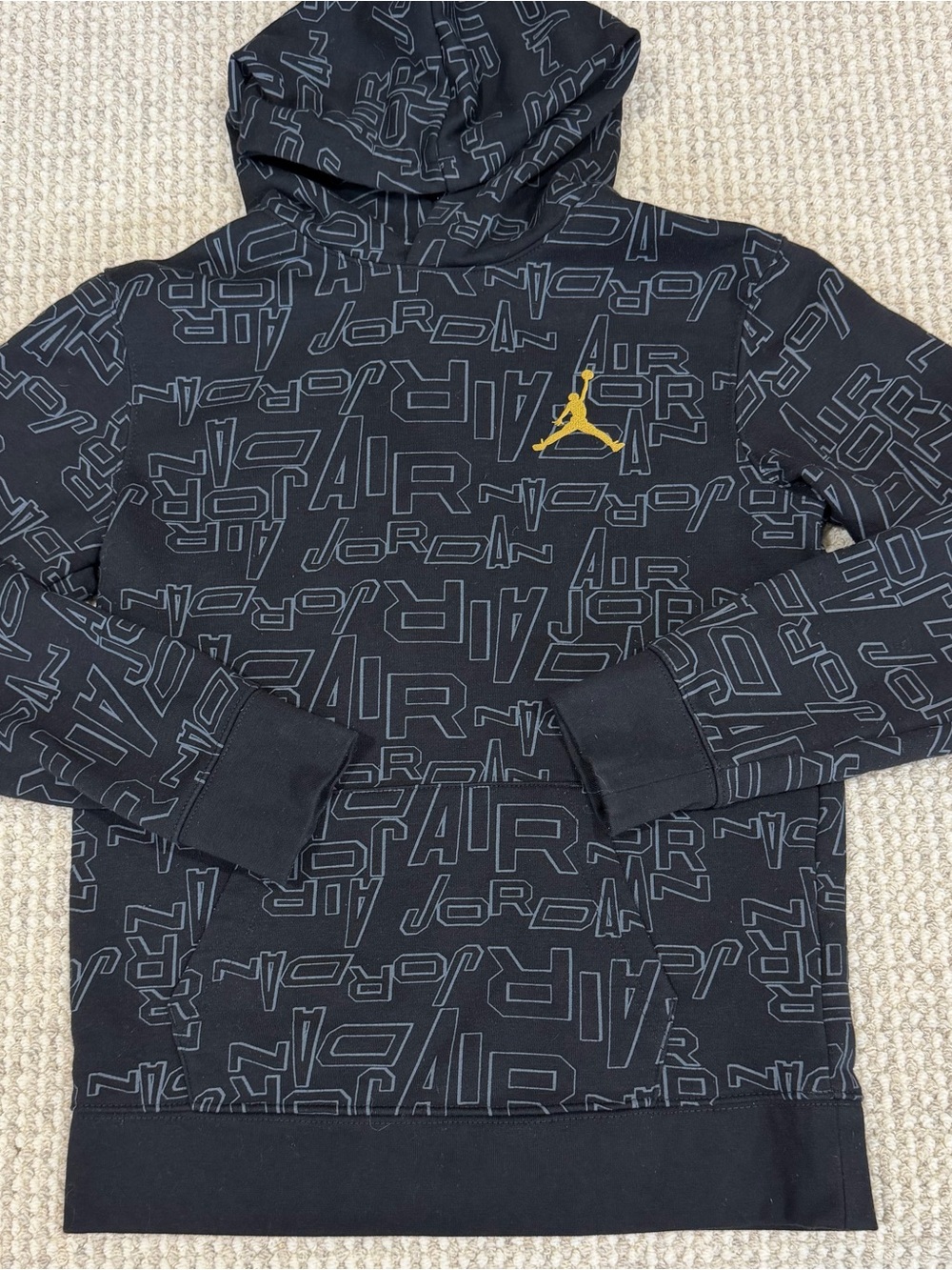 Jordan Air Graphic Hoodie Kids Size Large 12-13 yrs Black